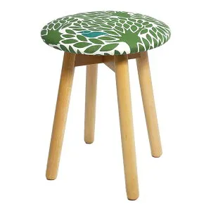 【メーカー直送】 LaSedia ピッコロスツール ジルスタッド ナチュラル/ツリー グリーン W330×D330×H420mm 4580796400872 腰掛け 丸椅子 背もたれなし