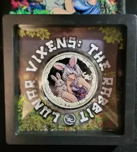 Cool2Coin Lunar Vixens The Rabbit 1オンス シルバー .999 ファイン シルバー 100 メイド スポテッド