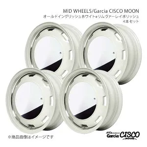 MID WHEELS/Garcia CISCO MOON ムーヴキャンバス LA850S/LA860S アルミホイール4本セット【14×4.5J 4-100 INSET45 WHV】Y26C44543345WH2N×4