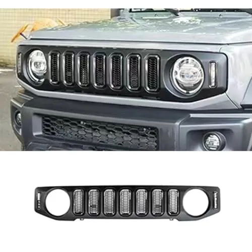 新型ジムニー用 フロントグリル ABS製 JB64W JB74W 専用 フロントグリルカバー メッシュ ジムニーノマド 一体型 スナップ式 外装パーツ アクセサリー カスタムパーツ Fタイプ