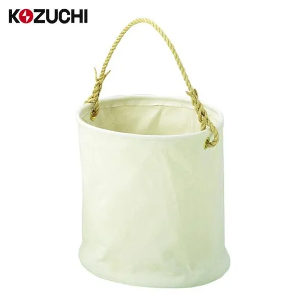 コヅチ 6号(白)帆布 電工用バケツ350パイ (1個) KB-01-35W