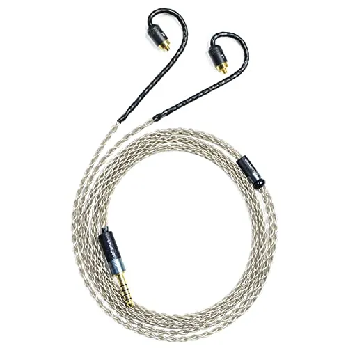 GUCraftsman 6N単結晶銀イヤホンアップグレードケーブル/代替ケーブルは 4.4mm/3.5mm/2.5mm Sony IER-M7 IER-M9 IER-Z1Rと互換性あり (L-3.5mm プラグ)