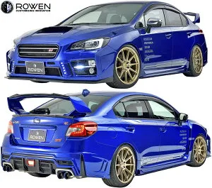 【M's】 スバル WRX STI / S4 A-C型 前期 (2014.08-2017.05) ROWEN SPORT スタイルキット 3点 ／／ FRP 未塗装 ロエン ロウェン ローウェン ローエン 狼炎 トミーカイラ フルエアロ エアロキット エアロセット