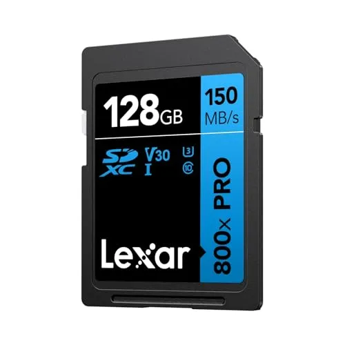 Lexar 高性能800x PRO SDカード128GB SDXC UHS-Iカード SD3.0カード 最大150MB/秒の読み取り速度 V30 U3 C10 SDメモリーカード カメラ/ミッドクラスデジタル一眼レフ(LSD0800P128G-BNNAA)