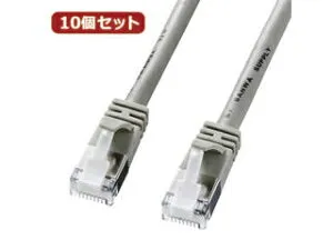 サンワサプライ 【10個セット】サンワサプライ ツメ折れ防止カテゴリ5eSTPLANケーブル KB-STPTS-05X10
