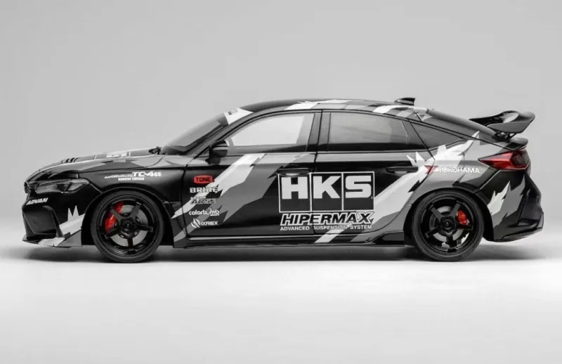 MOTORHELIX(モーターヘリックス) 新品 ミニカー 1/18 Honda Civic TYPE R (FL5) HKS Livery(マットブラック) [M85318]