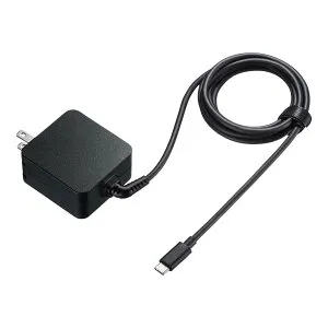 サンワサプライ USB Power Delivery対応AC充電器(PD65W) Type-Cケーブル一体型 ACA-PD76BK 送料無料
