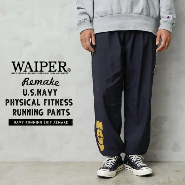 WAIPER.inc 実物 新品 デッドストック 米海軍 リメイク U.S. NAVY Physical Fitness ランニング パンツ【T】【クーポン対象外】