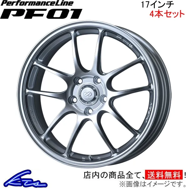 エンケイ パフォーマンスライン PF01 4本セット ホイール ノートオーラ ニスモ【17×7J 4-100 INSET38】6AA-FE13 ENKEI PerformanceLine アルミホイール 1台分