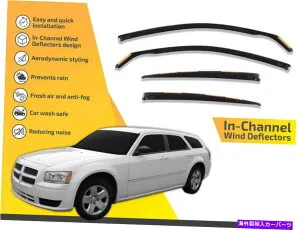 バグシールド チャンネルでダッジマグナムのためのレインガード2005-2008 4PC In channel wind deflectors rain guards for Dodge Magnum 2005-2008 4pc【並行輸入品】