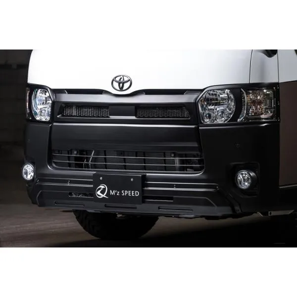 エムズスピード ハイエース 200系 KDH TRH20# フロントバンパーガード AES製 未塗装 2941-1110 M'z SPEED CROSS LINE クロスライン