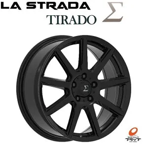 【取り寄せ品】 4本セット ホイールのみ LA STRADA TIRADO sigma グロスブラック 16インチ 6.5J+48 5H114.3 ハブ径73.1 JWL 15インチ以上TPMS対応 ラストラーダ ティラード シグマ Σ 送料無料～(条件あり) 阿