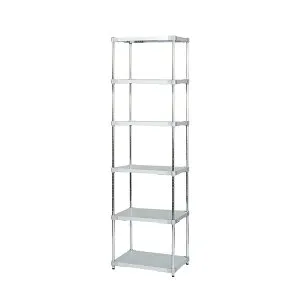 収納棚 46×60cm 6段 H210cm 日本製 耐熱 耐食 長期耐久性 ガルバリウム鋼板製 ガルバシェルフ リビング収納 組立式[21]