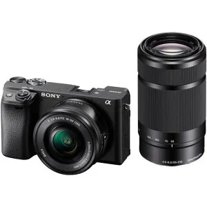 SONY(ソニー)APS-Cミラーレス一眼カメラα6400ダブルズームレンズキット(同梱レンズ:SELP1650+SEL55210)ブラックILCE-6400YB