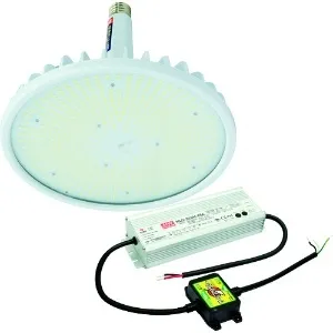 高天井用LED器具 ハイスペックハイディスク300W 口金式 HID1000W相当 昼白色 直流電源装置外付け型 ワイドタイプ 口金E39 クリア L300V2-E39-HW-50K-N