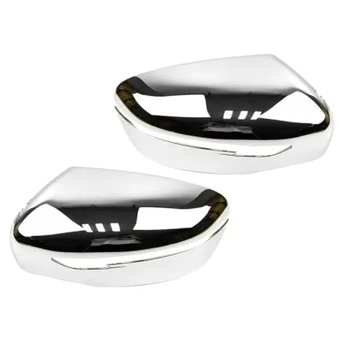 サイドミラーカバーキャップ Compatible With For Navara NP300 D23 2014 2015 2016 2017 2018-2020 クロームサイドドアウィングバックミラーカバートリムキャップABS製1組