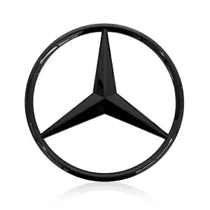 【送料無料】 Gクラス W463A G350d G550 G63 AMG 純正 ラジエーター エンブレム スリーポインテッドスター ナイトパッケージ仕様 グロスブラック 黒 ラジエター フロント グリル ベンツ純正部品 純