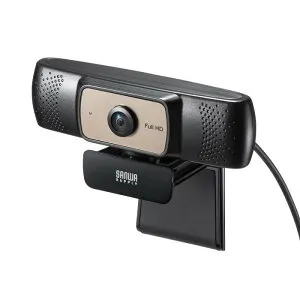 【沖縄・離島配送不可】【代引不可】耐高温広角WEBカメラ ウェブカメラ 200万画素 USB接続 リモート会議 オンラインミーティング サンワサプライ CMS-V70BK