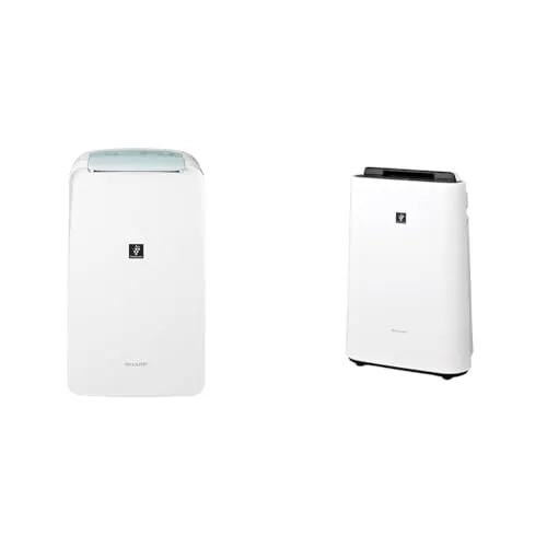 【セット買い】シャープ 衣類乾燥 除湿機 CV-S71-W コンプレッサー 方式 7.1L/日 コンパクトタイプ プラズマクラスター7000 省エネ 部屋干し 消臭 + 【Amazon.co.jp限定】加湿 空気清浄機 KC-S50W-W プラズマクラスタ