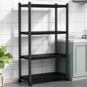 キッチンラック 多機能 3段 4段 5段 家庭用 炭素鋼 レンジラック 炊飯器ラック 隙間収納 整理棚 可動棚 幅50cm 幅60cm 幅70cm 幅80cm 幅90cm 幅100cm 幅120cm 奥行35cm 奥行40cm
