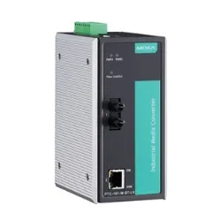 産業用IEC 61850/EN50155イーサネット⇒ファイバーメディアコンバータ/マルチモードSTコネクタ/1アイソレート電源