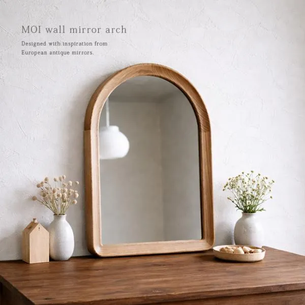 MOI wall mirror arch(ミラー 鏡 壁掛け おしゃれ ビス 洗面 賃貸 壁掛けミラー 窓枠 アーチ型鏡 アクシス axcis)