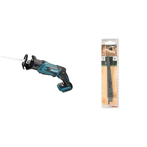 マキタ(Makita) 充電式レシプロソー 18V 3.0Ah 本体のみ JR184DZ + BOSCH(ボッシュ) 木材・剪定用セーバーソーブレード2本組 S644D/2G