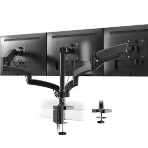 ACCURTEKPCモニターアーム3画面17-27インチ耐荷重各7kgスプリング式ディスプレイスタンドトリプル液晶ディスプレイアームブラックAC08-36E