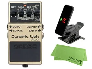 BOSS ボス Dynamic Wah AW-3 + KORG Pitchclip 2 PC-2 + マークスオリジナルクロス セット コンパクトエフェクター