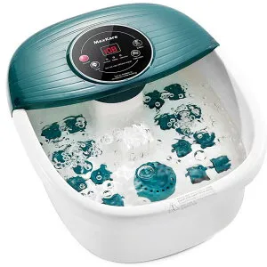 フットバス 温度調節可能 ローラー バイブレーション バブル Foot Spa/Bath Massager with Heat, Bulbbles, and Vibration, Digital Temperature Control, 16 Masssage Rollers with Mini Acupressure Massage Points, Soothe and Relax Tired Feet