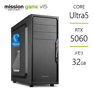 ゲーミングPC RTX5060 Core Ultra5 225F メモリ32GB SSD1TB B860 デスクトップ
