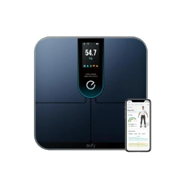 [在庫処分]アンカー Anker Eufy Smart Scale P3 ブラック 体重 体組成計 スマホ Wi-fi Bluetooth対応 カラーディスプレイ 体脂肪 BMI 筋肉量 心拍数 T9150N11||