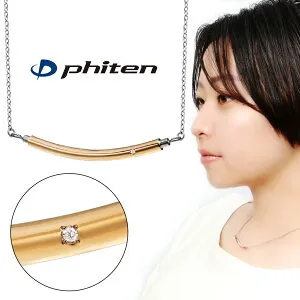 ファイテン ネックレス チタン レディース fe-fe phiten ダイヤモンド ラウンド ライン バー チタンネックレス ピンクゴールド スポーツ マラソン 健康 金属アレルギー おしゃれ 女性 ブランド